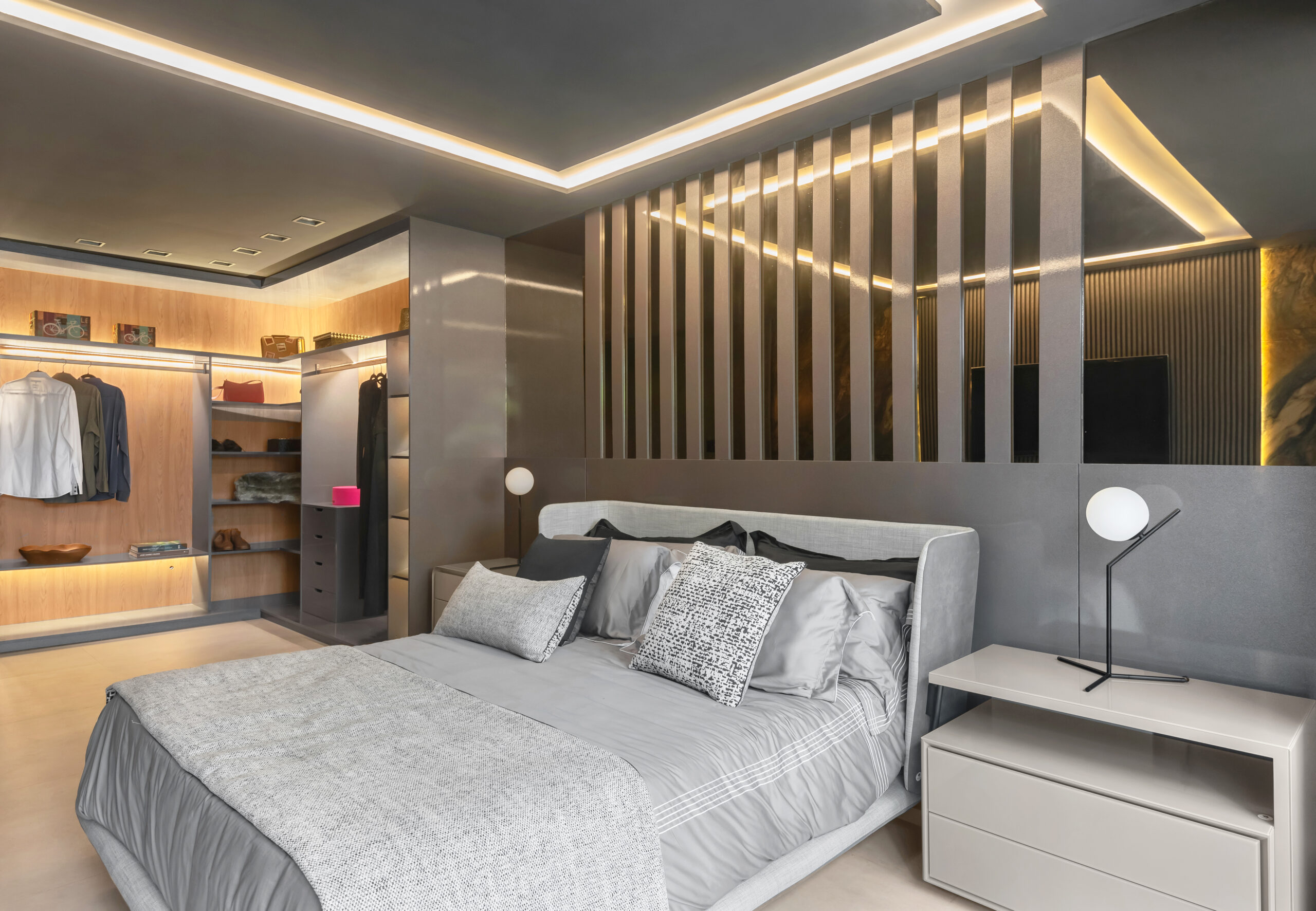 CASACOR ES - Arq. Renata Tristão – Painel Eucatex MDF Metallic Galáxia