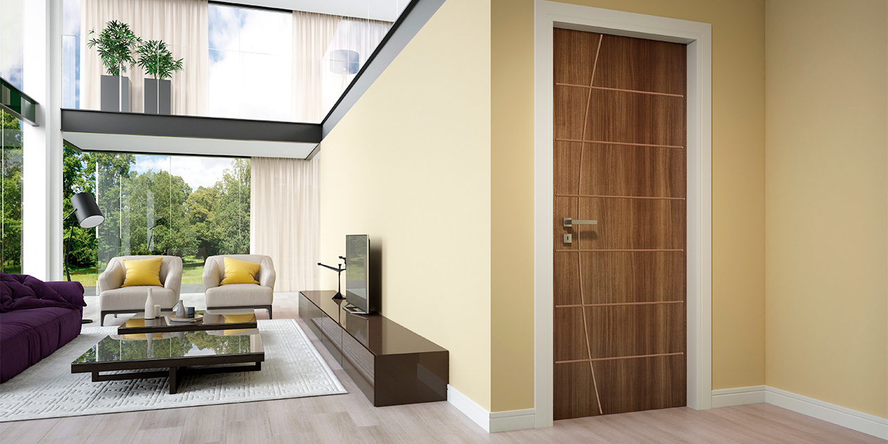 Porta Frisada Eucaplac Tivoli Noce Ébano